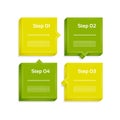 Four steps process arrows - design element. Vector.