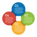 Four steps process - design element. Vector.