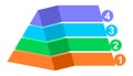 Four Steps Pyramid Infographics Template Royalty Free Stock Photo
