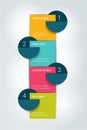 Four steps template. Numbered chart. Royalty Free Stock Photo