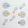 Four steps vector perforated infographic template