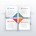 four steps white infograph design for web or workflow layout diagram