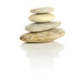 Four stones stacked in a pyramid Royalty Free Stock Photo