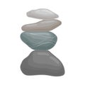 Four stones. Vector illustration on white background.