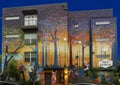 Four story mural by the blind artist John Bramblitt on Bishop Highline Apartments in the Bishop Arts District in Dallas, Texas.