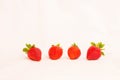 Four Strawberries On A White Background Royalty Free Stock Photo