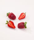 Four strawberries Royalty Free Stock Photo