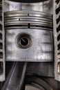 Four-stroke internal combustion engine in section shown. Petrol engine piston Royalty Free Stock Photo