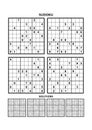 Four sudoku games with answers. Set 11.