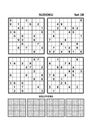 Four sudoku games with answers. Set 18.