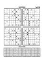Four sudoku games with answers. Set 16.