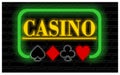 Neon banner of casino