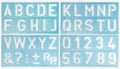 four template alphabet ruler, with whiteb background. engineering and studying concept Royalty Free Stock Photo