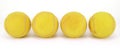 Four tennis balls Royalty Free Stock Photo