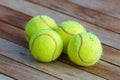 Four tennis balls Royalty Free Stock Photo