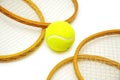 Four tennis rackets Royalty Free Stock Photo