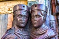 Four Tetrachs Purple Statue Saint Mark`s Church Venice Italy Royalty Free Stock Photo