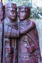 Four Tetrachs Purple Statue Saint Mark& x27;s Church Venice Italy Royalty Free Stock Photo