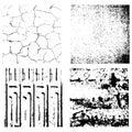 four texture Stamp eps 10 Grunge and crack Royalty Free Stock Photo