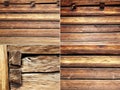 Four textures beams and wooden boards