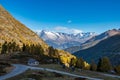 The four thousand meter mountains, near the Simplon Pass in Switzerland Royalty Free Stock Photo