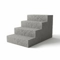 Four Tiered Grey Stone Steps on a White Background stairs concrete Royalty Free Stock Photo
