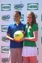 Four-time Olympic gold medalist Missy Franklin co-host with TV personality Quddus at Arthur Ashe Kids Day 2013