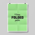 Four times folded poster