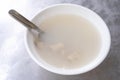 Four tonics soup, four ingredients herb flavor soup. Taiwanese delicious street food delicacy with Job`s tears, pork intestines,