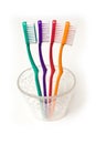 Four toothbrushes Royalty Free Stock Photo