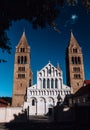 Four tower cathedral in Pecs, Hungary Royalty Free Stock Photo