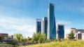 The four towers and the construction of one more building in Madrid