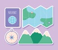 four travel sticker