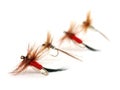 Four trout flies Royalty Free Stock Photo