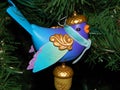 Four Calling Birds ornament on tree. Royalty Free Stock Photo