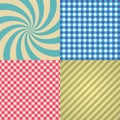 Four types of retro texture and patterns eps10