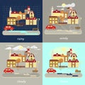 Four types of weather