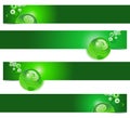 Four unique green earth banners for web or print