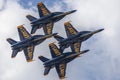 Closeup of the U.S. Navy Blue Angels Flight Demonstration Team Royalty Free Stock Photo