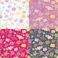 Four Valentine seamless patterns Royalty Free Stock Photo