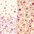 Four Valentine seamless patterns Royalty Free Stock Photo