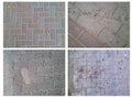 Four various images of the pavement