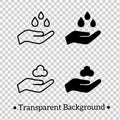4 Vector illustration, wash your hands, transparent background PNG Royalty Free Stock Photo