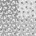 Four vector seamless rose patterns on separate lay