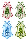 Four versions of christmas bell