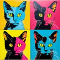 Colorful Pop Art Cats: 4 Portraits In The Style Of Andy Warhol