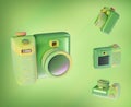 Basic Parts of the Camera: Fancy summer colors Royalty Free Stock Photo