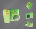 Basic Parts of the Camera: Fancy summer colors Royalty Free Stock Photo