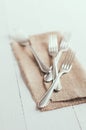 Four vintage forks Royalty Free Stock Photo