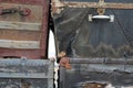 Four Vintage Trunks Royalty Free Stock Photo